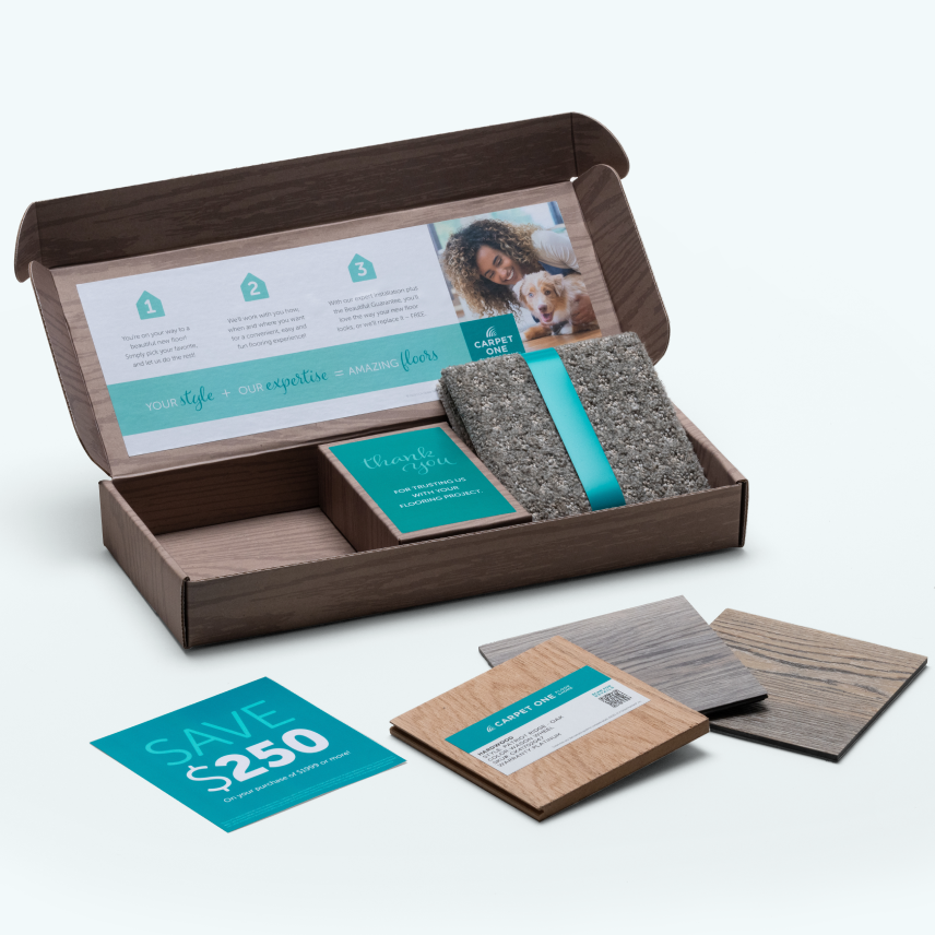 Carpet One flooring sample box